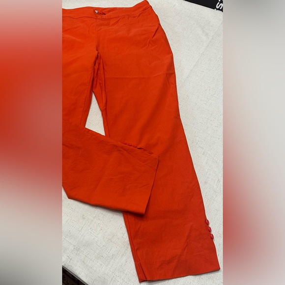 Chico's Bold Orange Straight Leg Pants - Picture 8 of 8